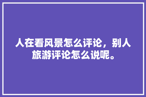 人在看风景怎么评论，别人旅游评论怎么说呢。