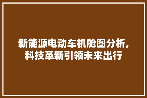 新能源电动车机舱图分析,科技革新引领未来出行