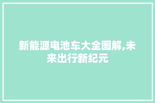 新能源电池车大全图解,未来出行新纪元  第1张