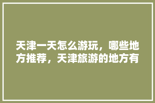 天津一天怎么游玩，哪些地方推荐，天津旅游的地方有哪些景区。