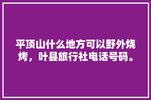 平顶山什么地方可以野外烧烤，叶县旅行社电话号码。