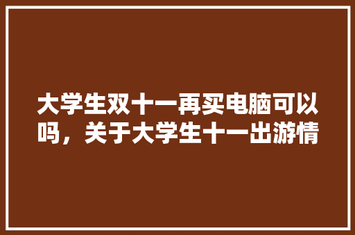 大学生双十一再买电脑可以吗，关于大学生十一出游情况问卷调研。