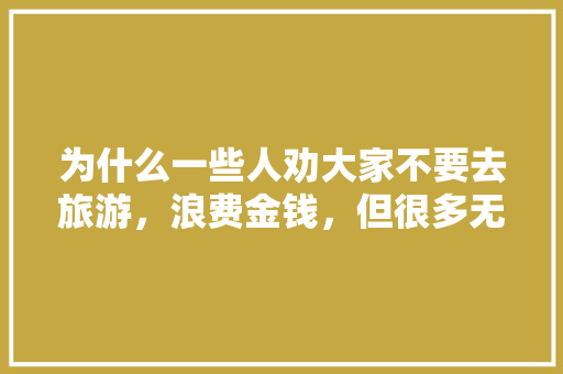 为什么一些人劝大家不要去旅游，浪费金钱，但很多无根基的年轻人却是旅游生力军，该去旅游了英语怎么说。