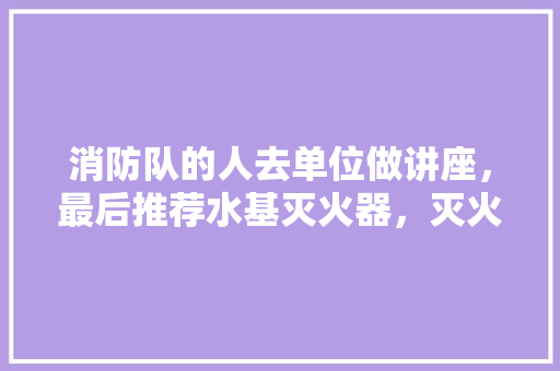 消防队的人去单位做讲座，最后推荐水基灭火器，灭火毯，防火面罩，车用手电筒等等，请问居家买哪样比较合算，披风毯子。