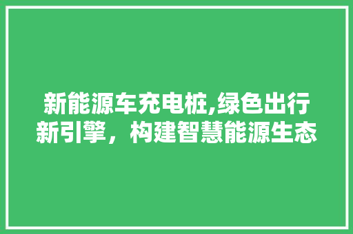 新能源车充电桩,绿色出行新引擎，构建智慧能源生态圈