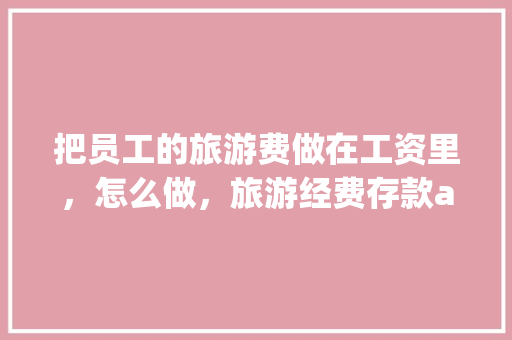 把员工的旅游费做在工资里，怎么做，旅游经费存款app。