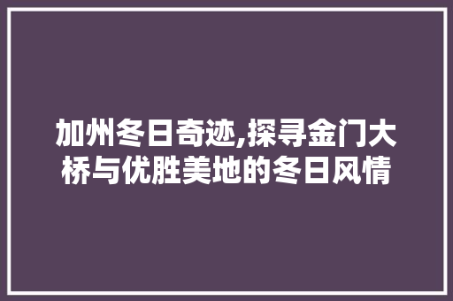 加州冬日奇迹,探寻金门大桥与优胜美地的冬日风情