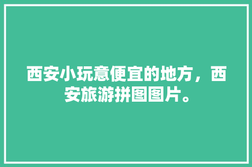 西安小玩意便宜的地方，西安旅游拼图图片。