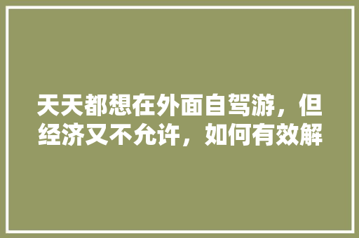 天天都想在外面自驾游，但经济又不允许，如何有效解决这一矛盾，旅游不赚钱的原因。  第1张