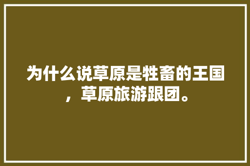 为什么说草原是牲畜的王国，草原旅游跟团。