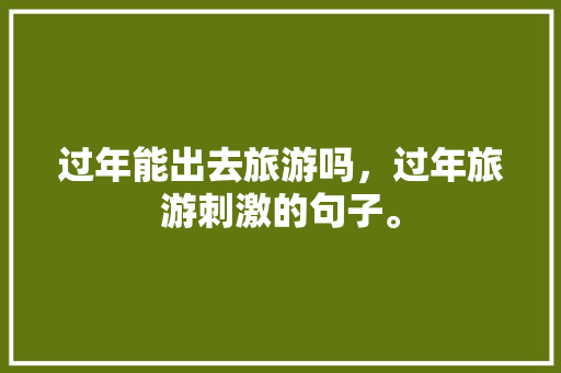 过年能出去旅游吗，过年旅游刺激的句子。