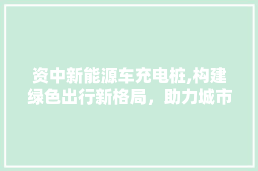 资中新能源车充电桩,构建绿色出行新格局，助力城市可持续发展