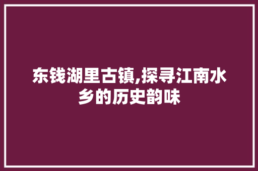 东钱湖里古镇,探寻江南水乡的历史韵味  第1张