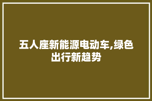 五人座新能源电动车,绿色出行新趋势