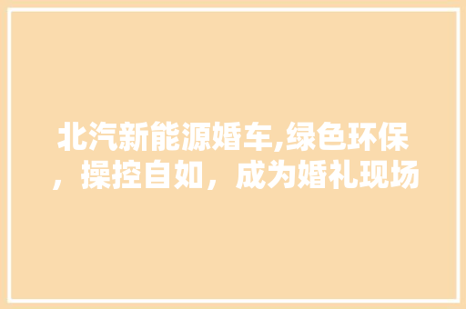 北汽新能源婚车,绿色环保，操控自如，成为婚礼现场的新宠