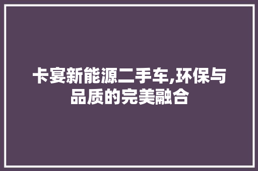 卡宴新能源二手车,环保与品质的完美融合