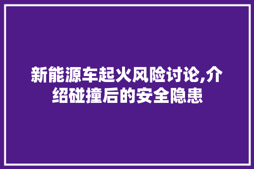 新能源车起火风险讨论,介绍碰撞后的安全隐患