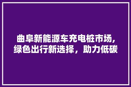 曲阜新能源车充电桩市场,绿色出行新选择，助力低碳未来