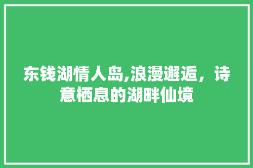 东钱湖情人岛,浪漫邂逅，诗意栖息的湖畔仙境  第1张