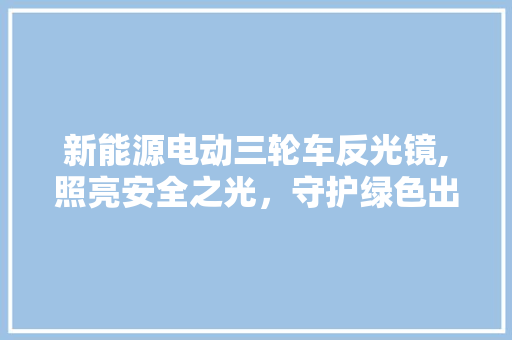 新能源电动三轮车反光镜,照亮安全之光，守护绿色出行