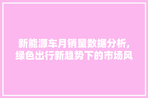 新能源车月销量数据分析,绿色出行新趋势下的市场风云