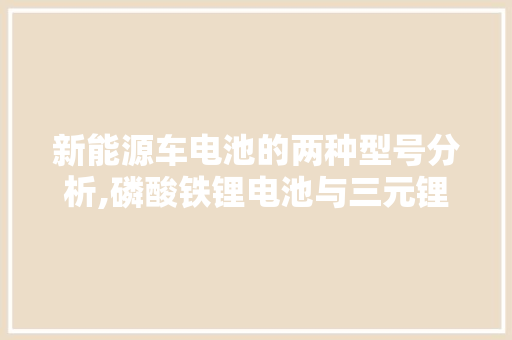 新能源车电池的两种型号分析,磷酸铁锂电池与三元锂电池的较量