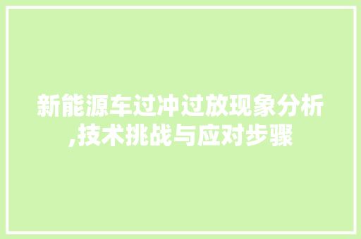 新能源车过冲过放现象分析,技术挑战与应对步骤