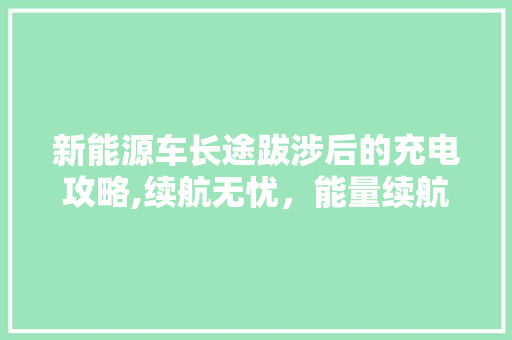 新能源车长途跋涉后的充电攻略,续航无忧，能量续航新篇章