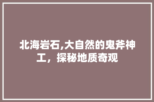 北海岩石,大自然的鬼斧神工，探秘地质奇观