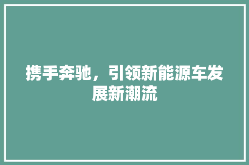 携手奔驰，引领新能源车发展新潮流