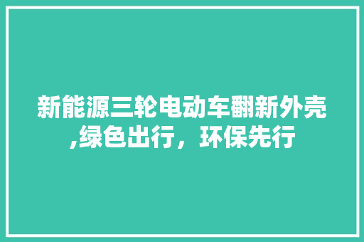 新能源三轮电动车翻新外壳,绿色出行，环保先行