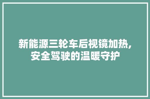 新能源三轮车后视镜加热,安全驾驶的温暖守护