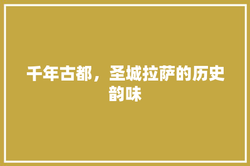 千年古都，圣城拉萨的历史韵味