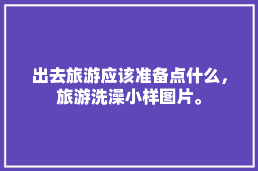 出去旅游应该准备点什么，旅游洗澡小样图片。