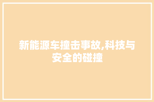 新能源车撞击事故,科技与安全的碰撞