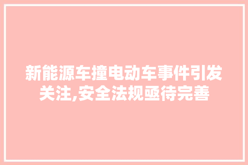 新能源车撞电动车事件引发关注,安全法规亟待完善  第1张