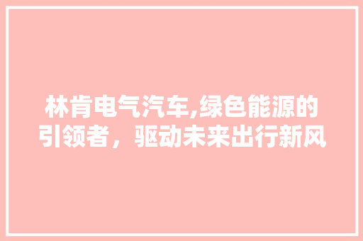 林肯电气汽车,绿色能源的引领者，驱动未来出行新风尚