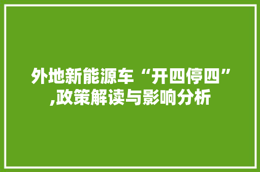 外地新能源车“开四停四”,政策解读与影响分析