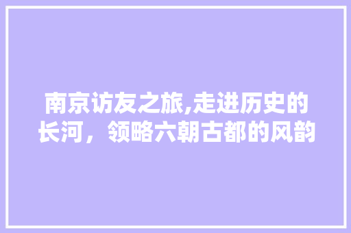 南京访友之旅,走进历史的长河，领略六朝古都的风韵