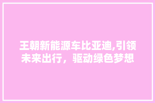 王朝新能源车比亚迪,引领未来出行，驱动绿色梦想  第1张