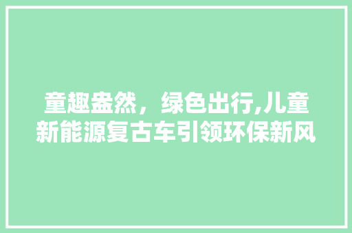 童趣盎然，绿色出行,儿童新能源复古车引领环保新风尚