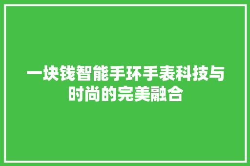 一块钱智能手环手表科技与时尚的完美融合