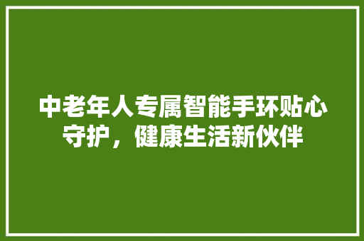 中老年人专属智能手环贴心守护，健康生活新伙伴