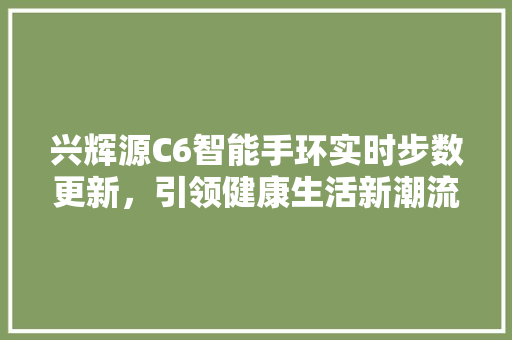 兴辉源C6智能手环实时步数更新，引领健康生活新潮流