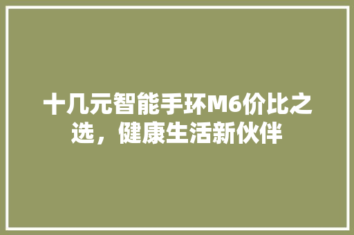 十几元智能手环M6价比之选，健康生活新伙伴  第1张