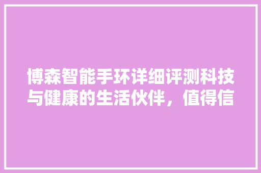 博森智能手环详细评测科技与健康的生活伙伴，值得信赖之选  第1张