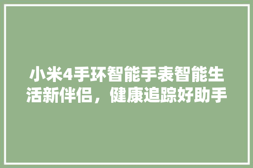 小米4手环智能手表智能生活新伴侣，健康追踪好助手