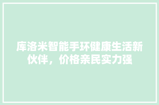 库洛米智能手环健康生活新伙伴，价格亲民实力强