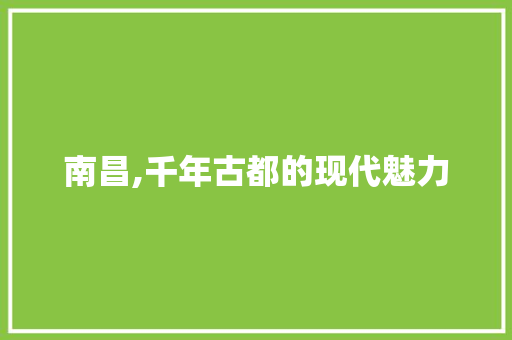 南昌,千年古都的现代魅力