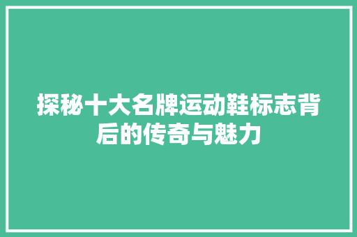 探秘十大名牌运动鞋标志背后的传奇与魅力  第1张